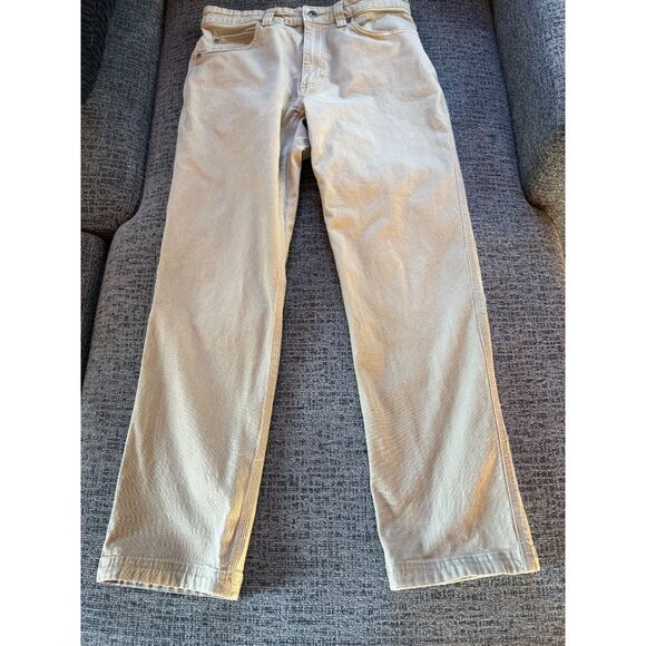 Duluth Trading Co. Flex Fire Hose Mens Pants 32x30 Beige Durable Cotton Blend - Picture 1 of 8